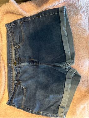 Old Navy Dark Blue Rolled Hem Jean Shorts
